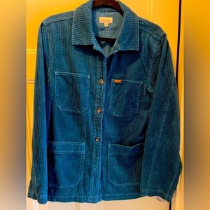 Brixton women’s teal corduroy utility jacket SZ Sm